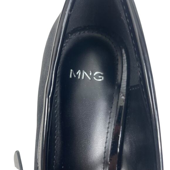 Mango Round Toe Mary Jane Bow Ballerina Flats Black Size 36/ 6 - Picture 12 of 14